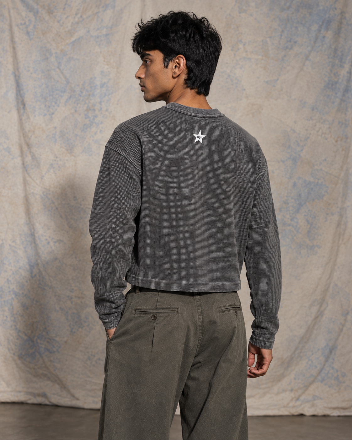 Basic Charcoal Grey Waffle Tee
