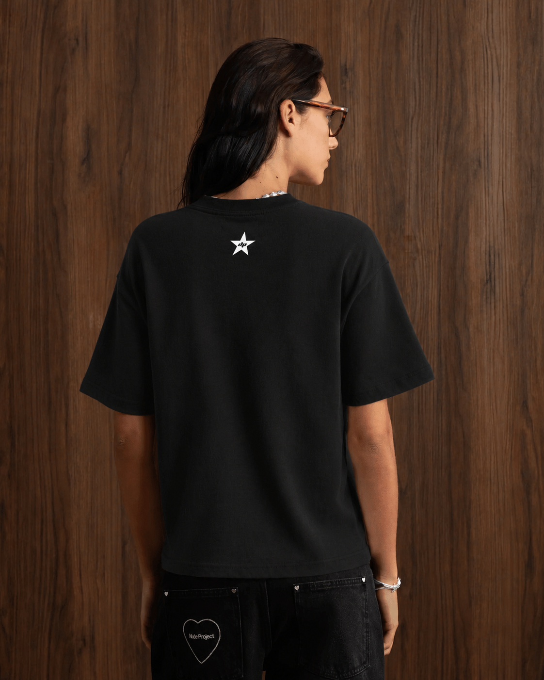 DRPPLY Black Boxy Fit T-shirt