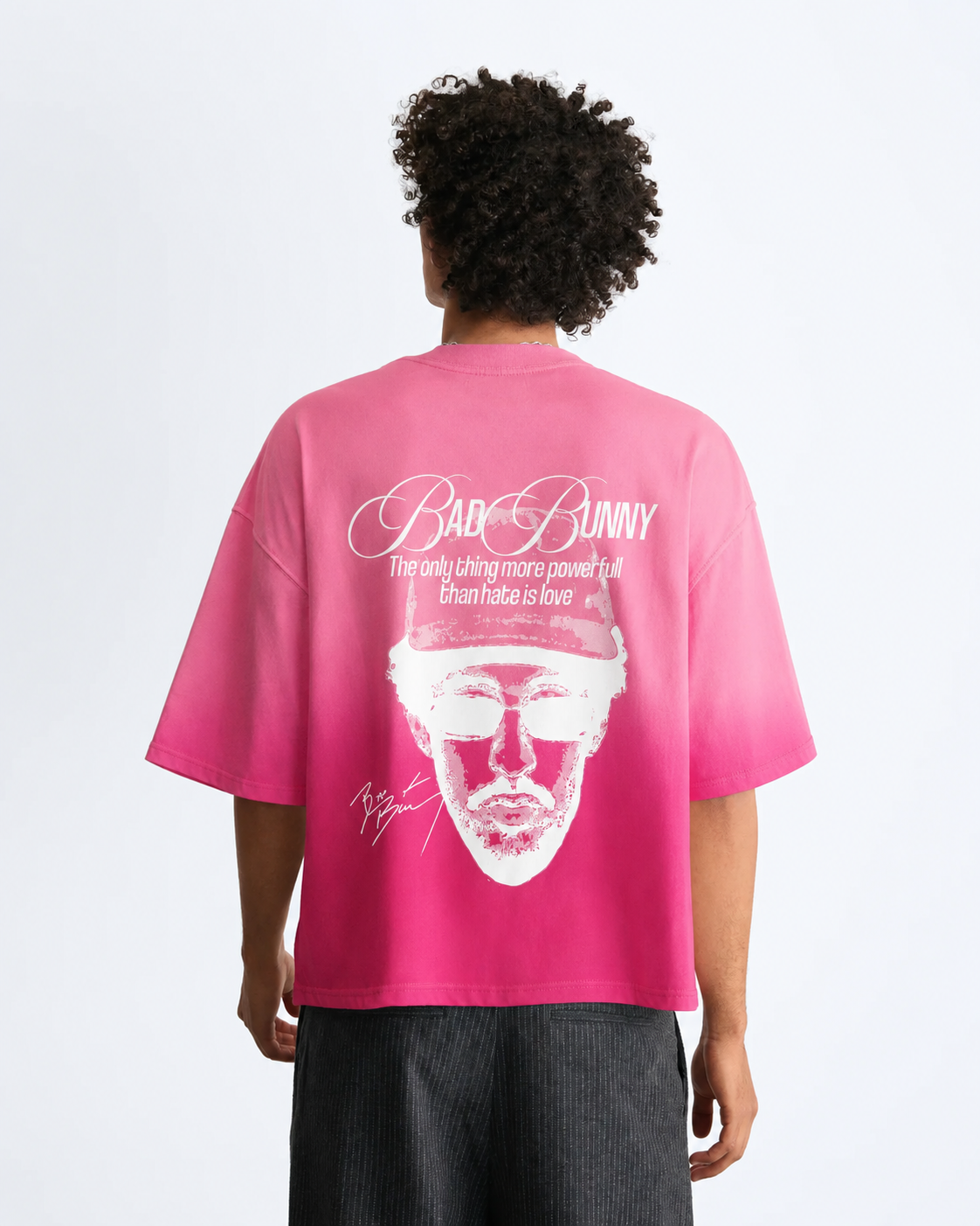 Sunfade Bad Bunny Boxy Fit T-shirt -  Heavy GSM