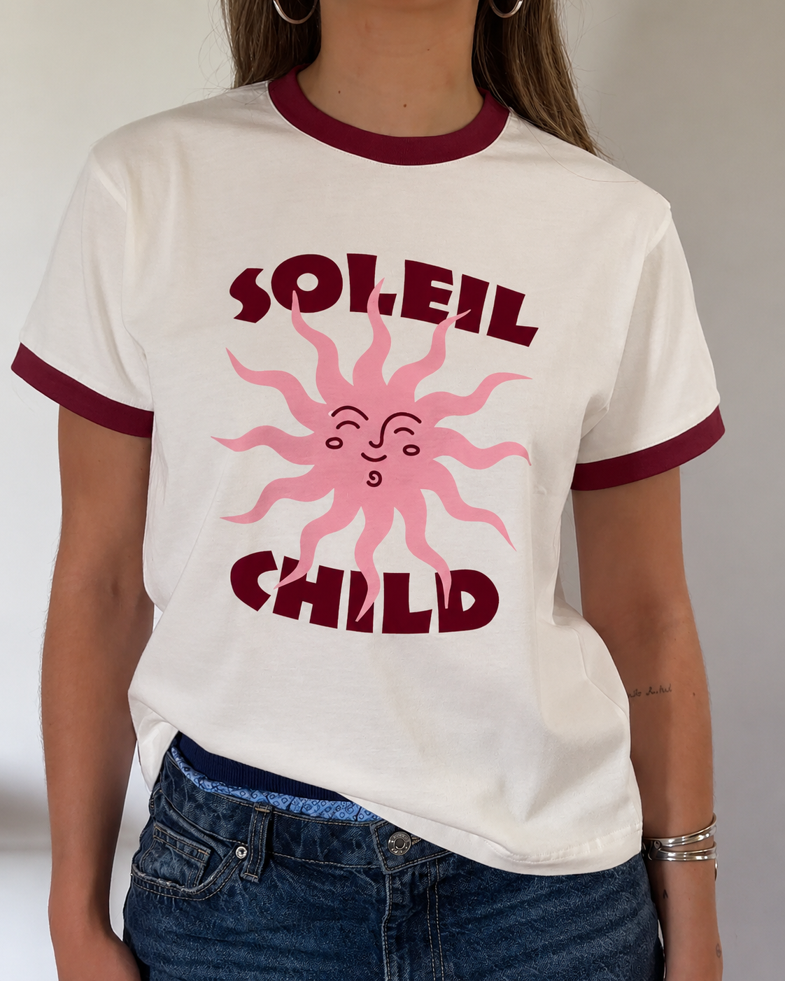 Women Soleil Child Ringer Tee