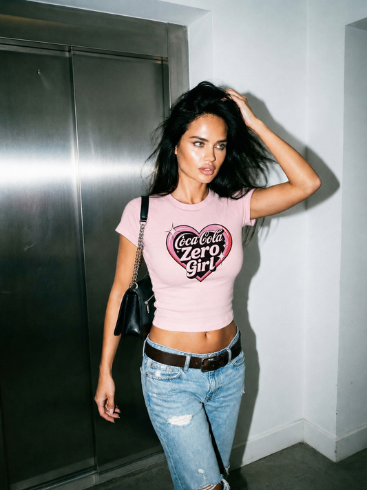 Baby Pink Zero Cola Girl Baby Tee – Classic Fit