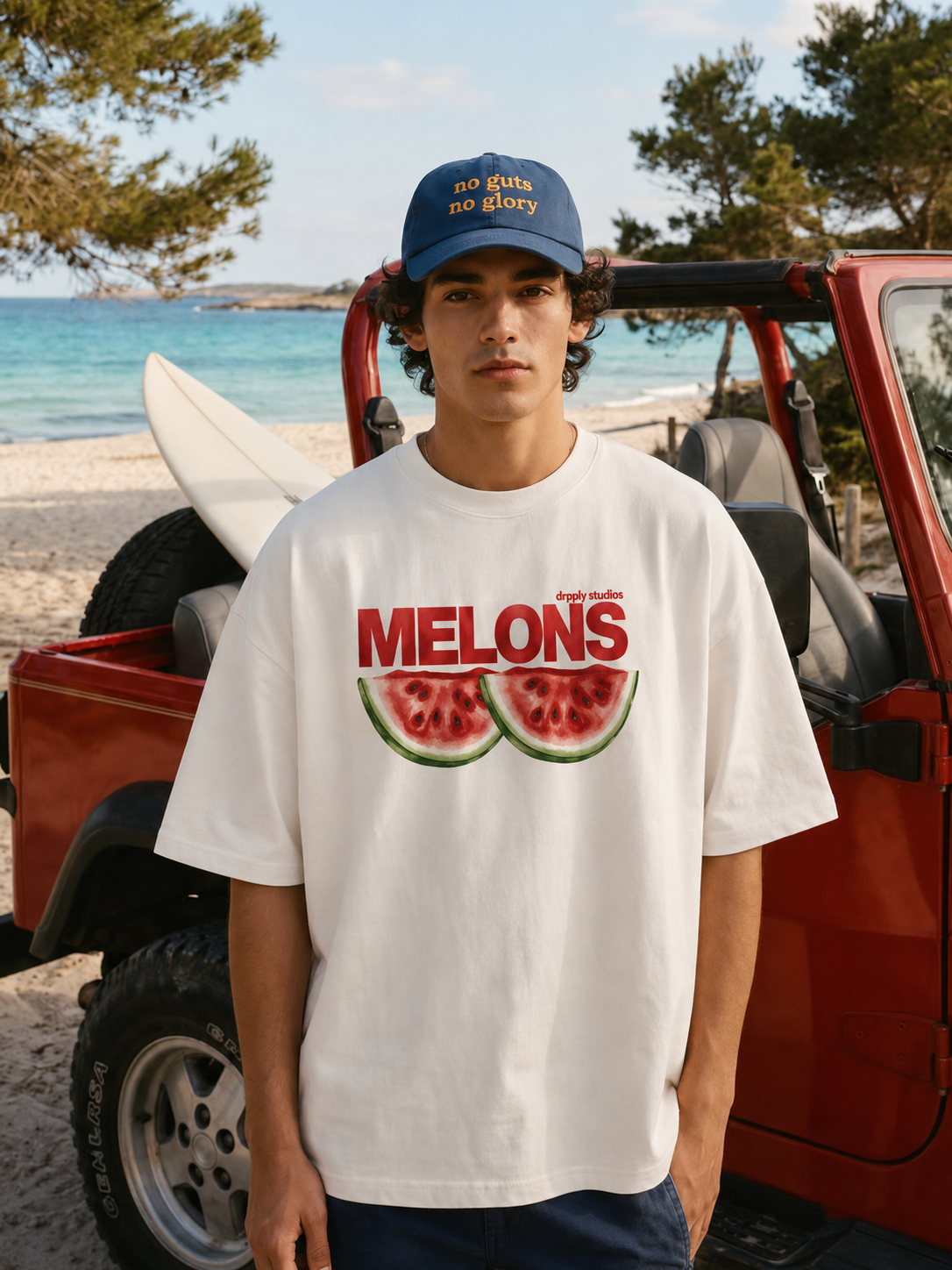 DRPPLY Melons Oversized T-shirt - Heavy 250 GSM Cotton