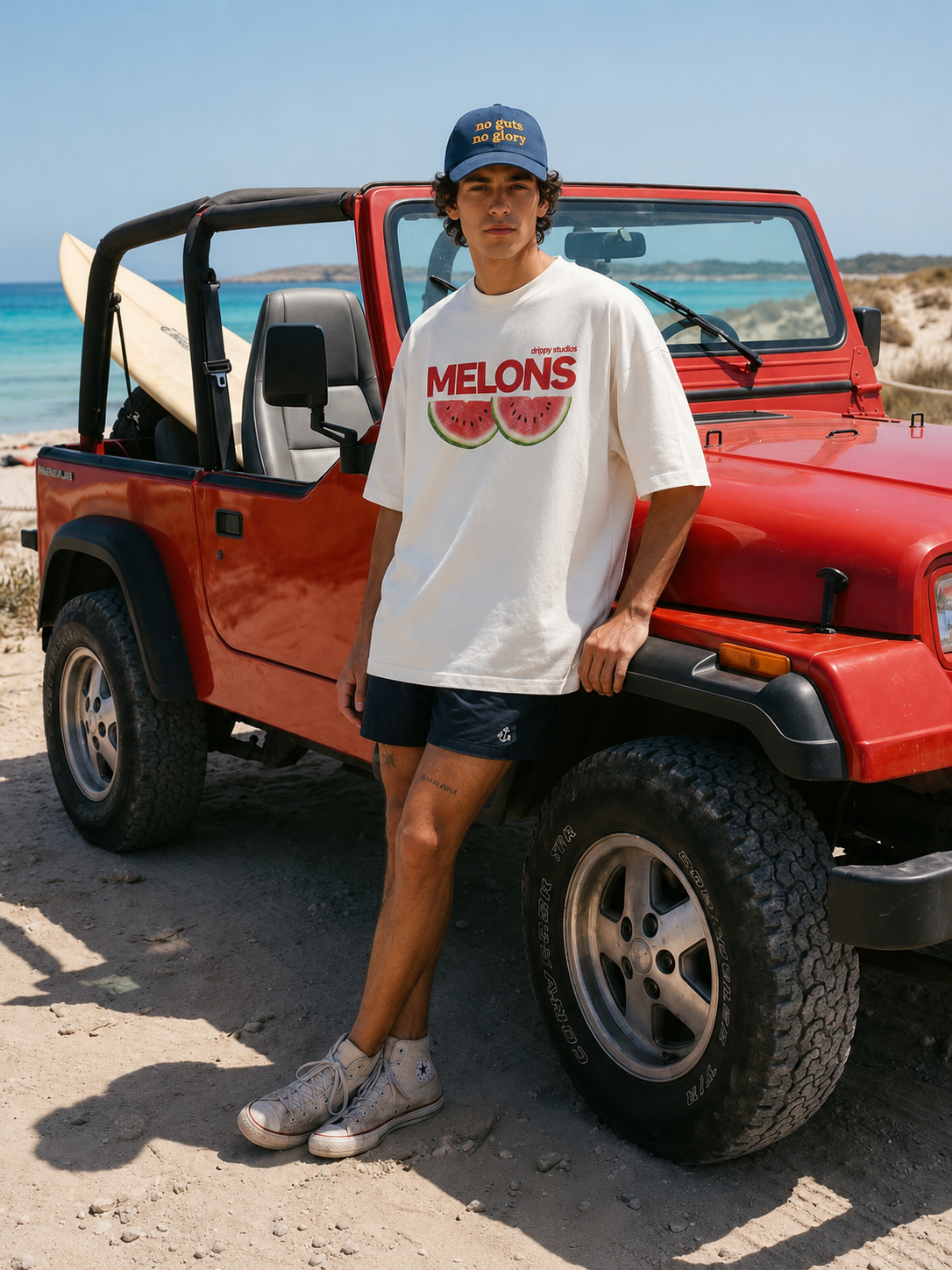 DRPPLY Melons Oversized T-shirt - Heavy 250 GSM Cotton