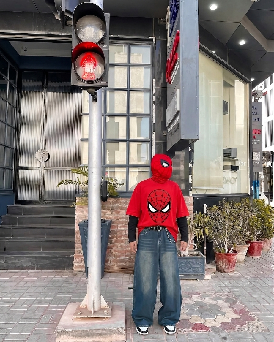 Oversized Confused Spidey T-shirt