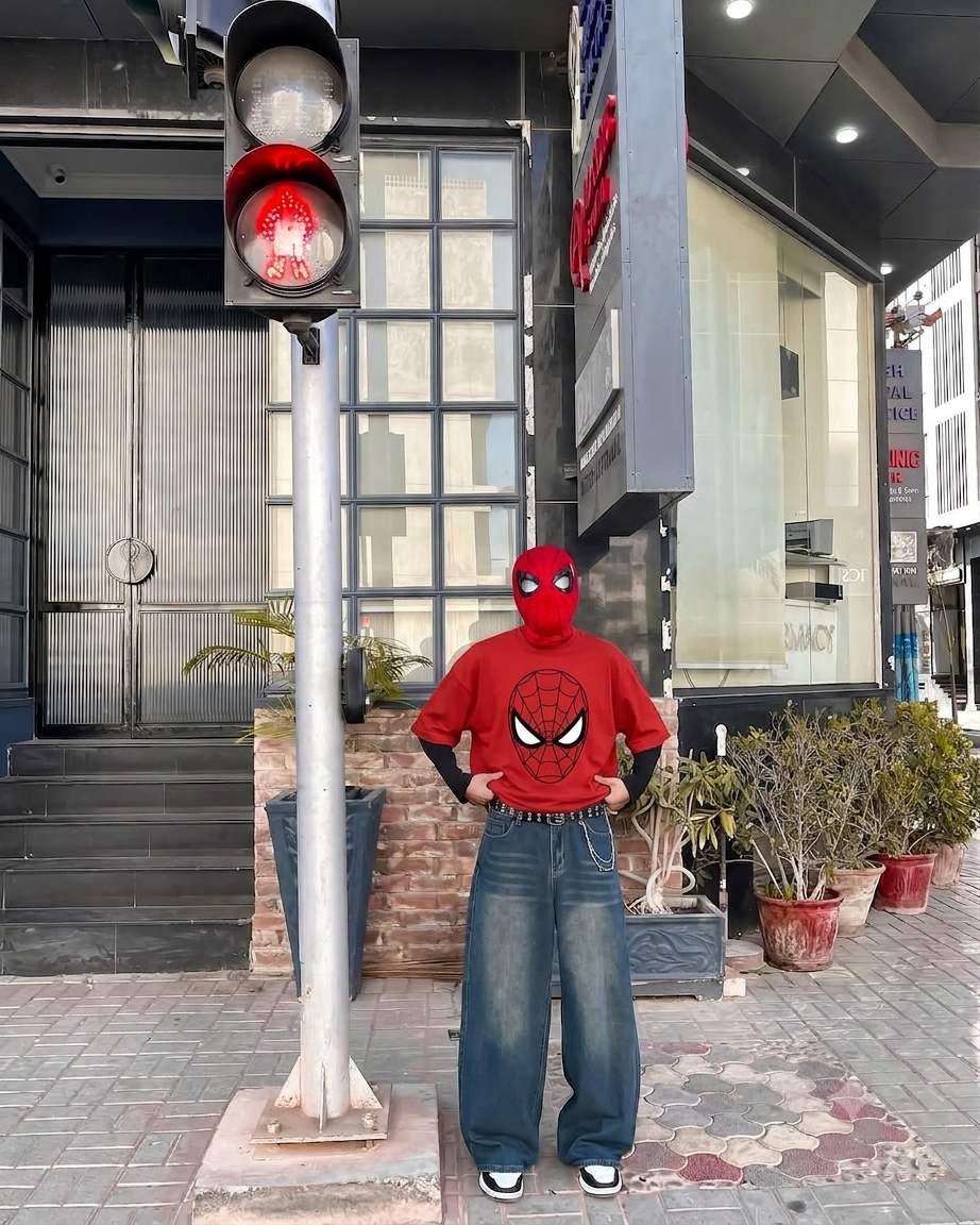Oversized Confused Spidey T-shirt