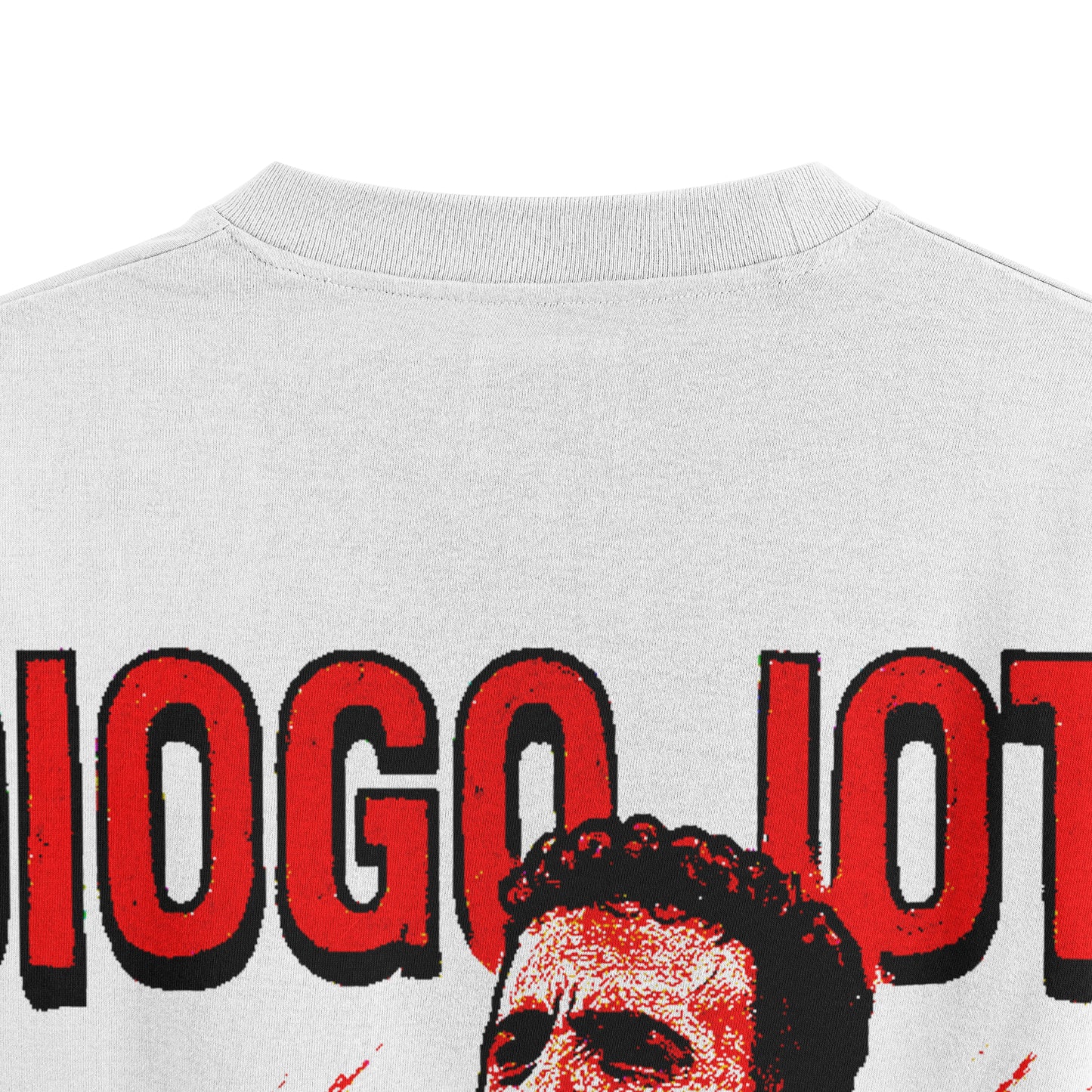 Oversized Diogo Jota White T-shirt - Heavy 250 GSM Cotton