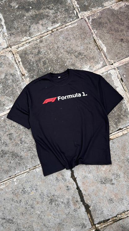Oversized Black Formula 1 T-shirt - Heavy 250 GSM Cotton