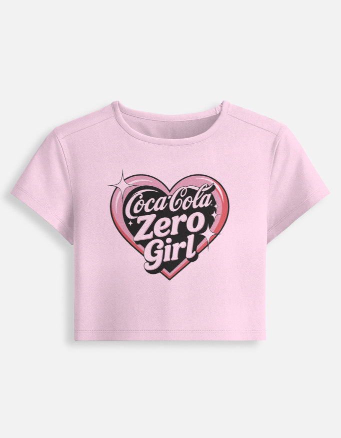 Baby Pink Cola Zero Girl Baby Tee - Cropped Fit