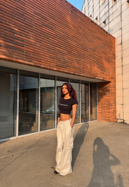 Black F1 Baby Tee - Cropped Fit