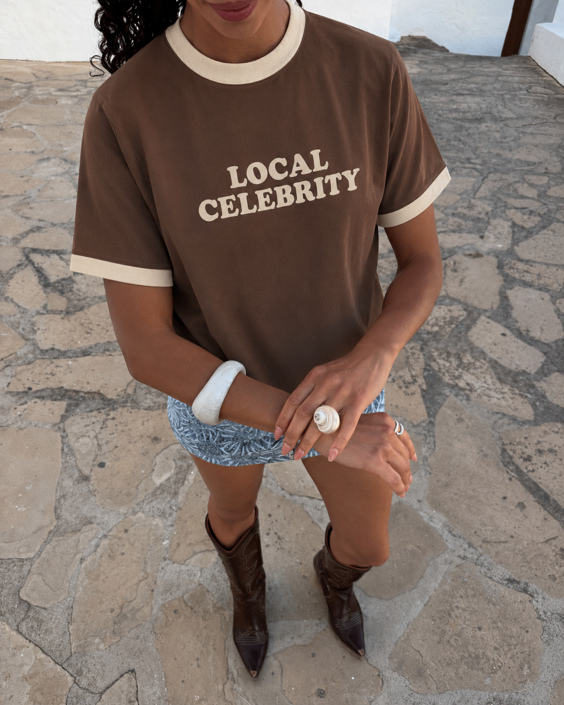 Women Local Celebrity Ringer Tee