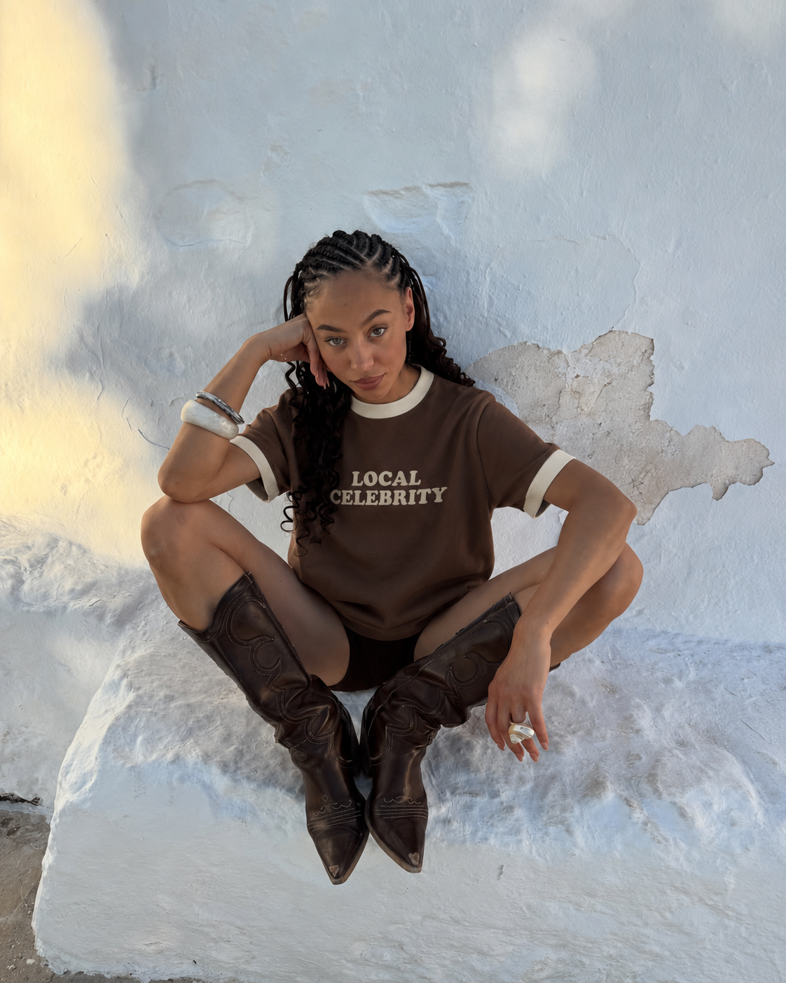 Women Local Celebrity Ringer Tee