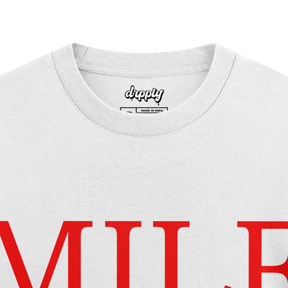Oversized White Man I Love Ferrari (MILF) T-shirt