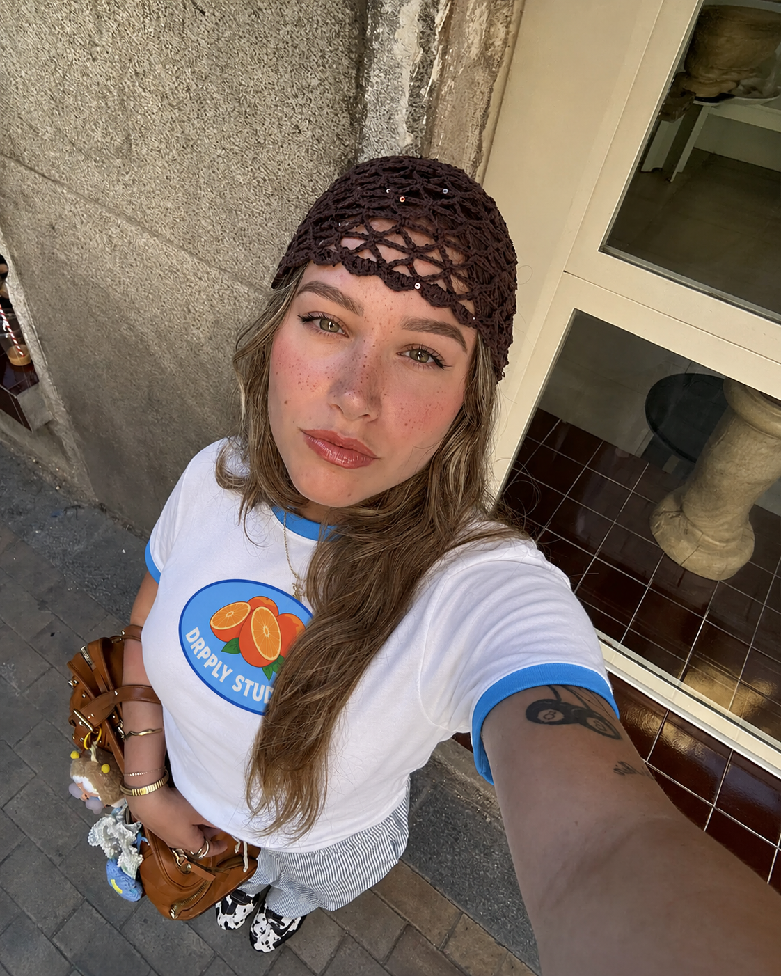 Women Oranges Ringer Tee