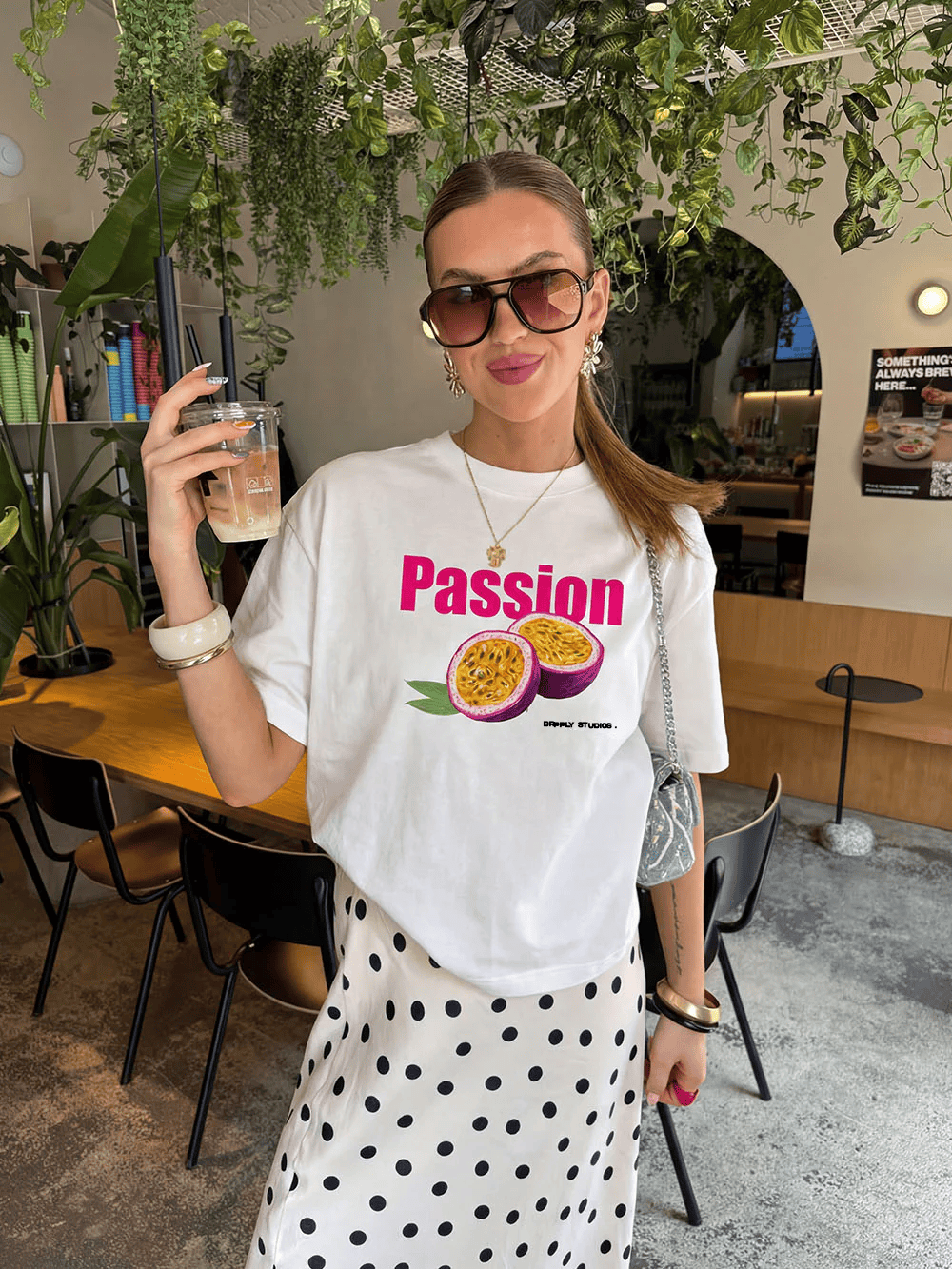 Oversized White Passion T-shirt - Heavy 250 GSM Cotton