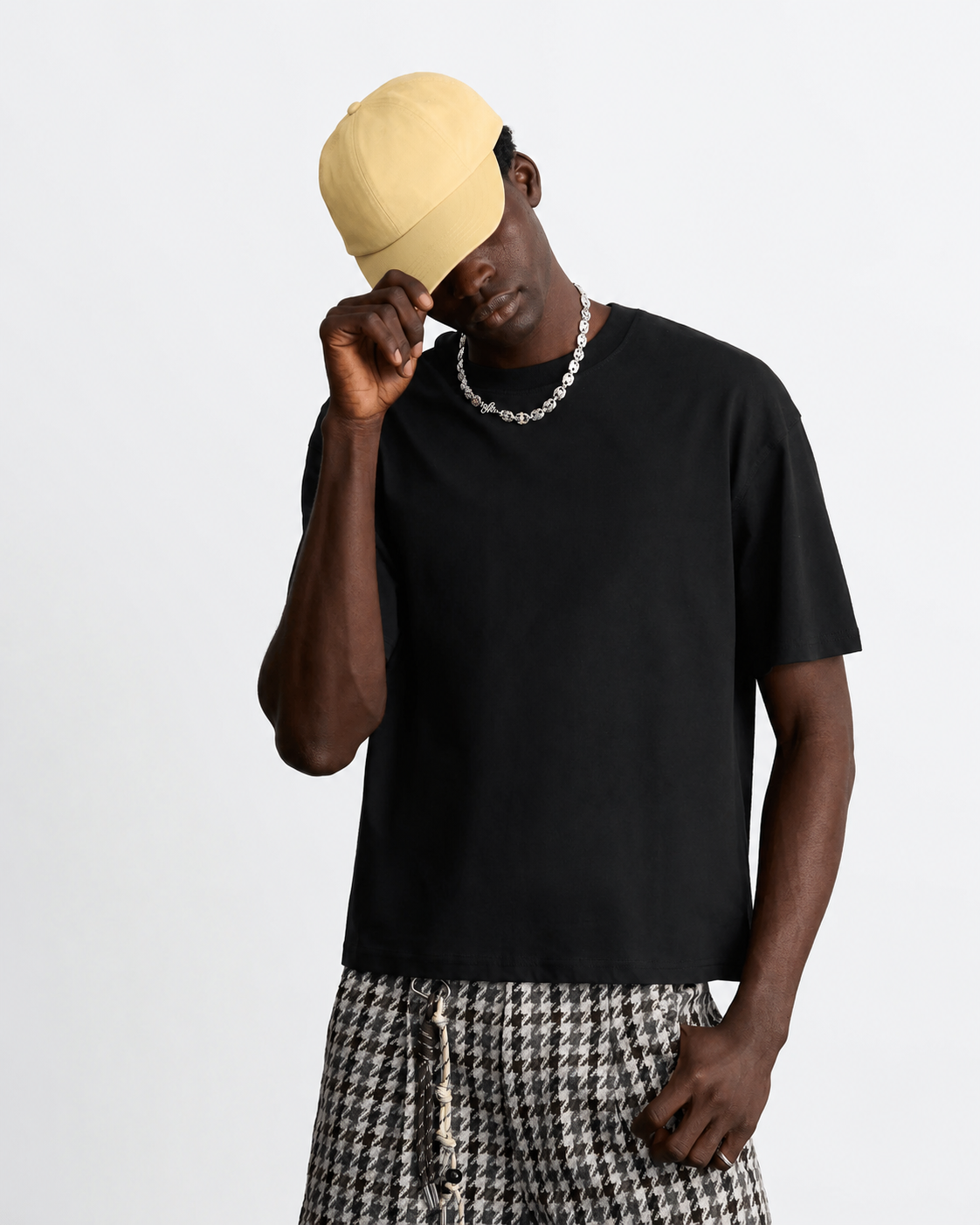 Men's Oversized Black T-shirt - Heavy 250 GSM Cotton