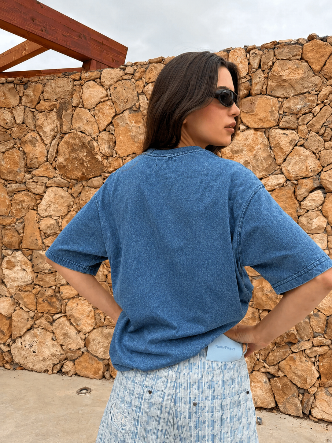 Denim Wash Boxy Fit T-shirt