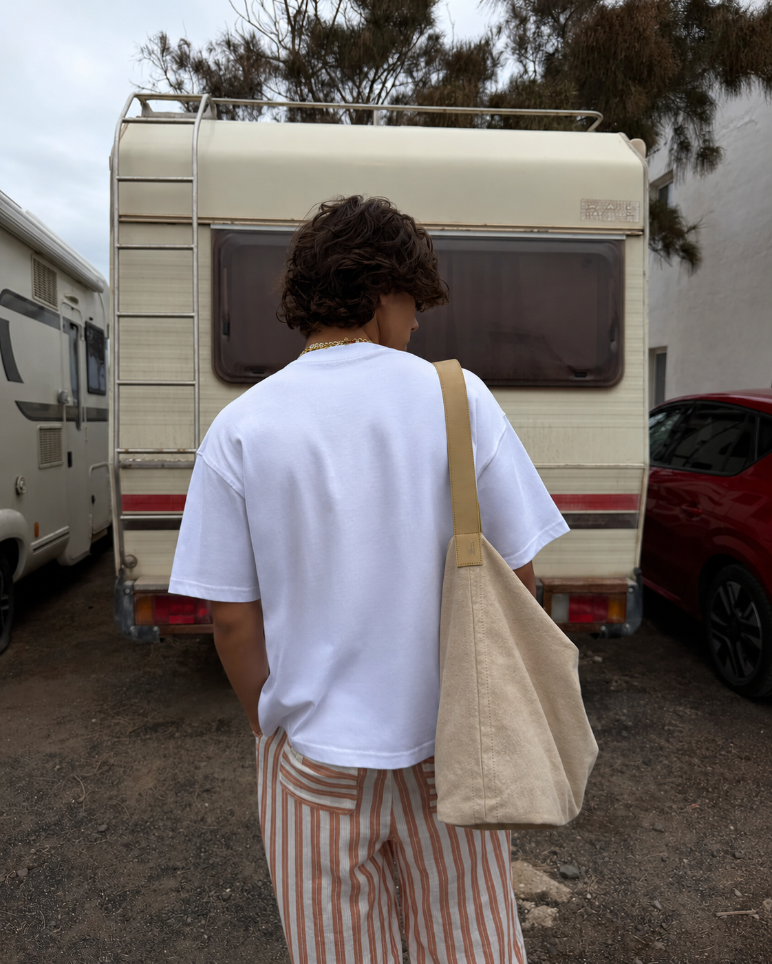Men's Oversized White T-shirt - Heavy 250 GSM Cotton