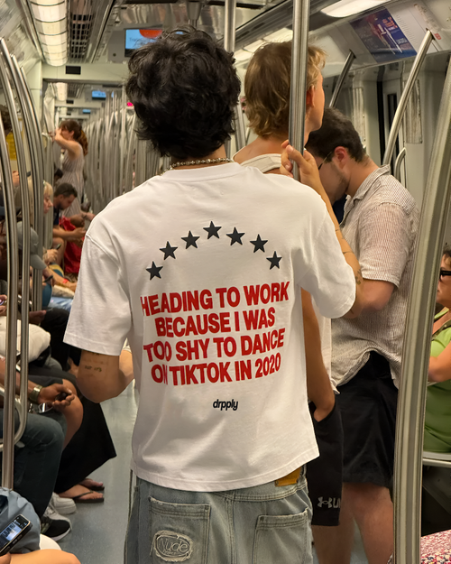 Oversized White 9 to 5 T-shirt - Heavy 250 GSM Cotton