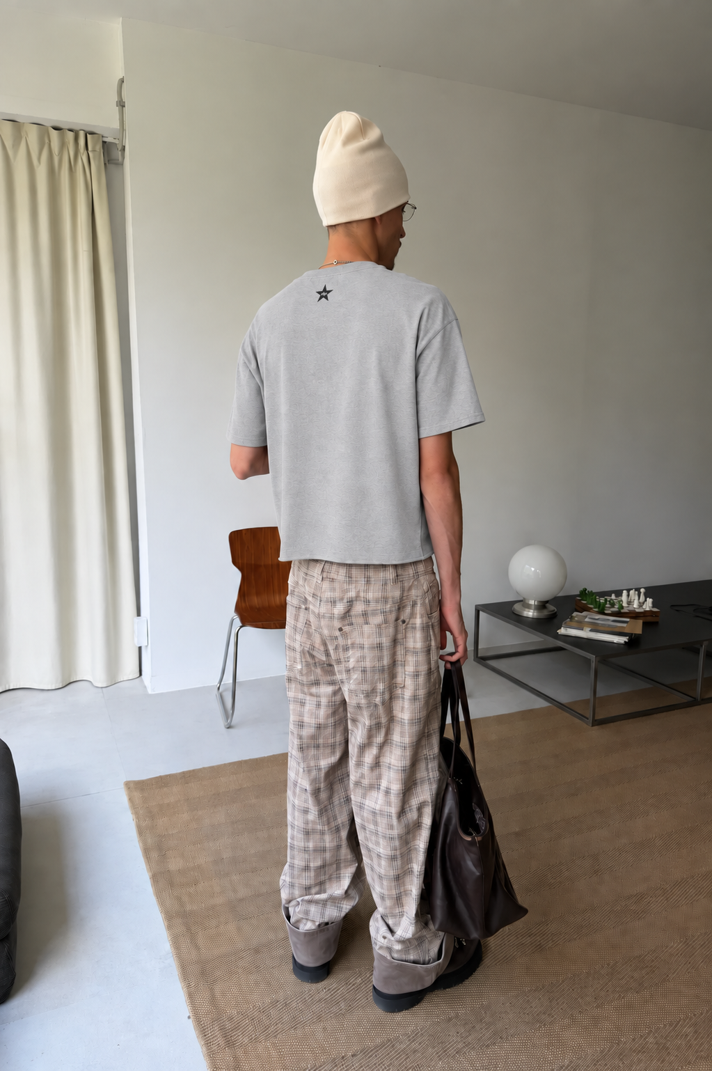 Perfectly Cropped Ash Grey T-shirt - Heavy 250 GSM Cotton