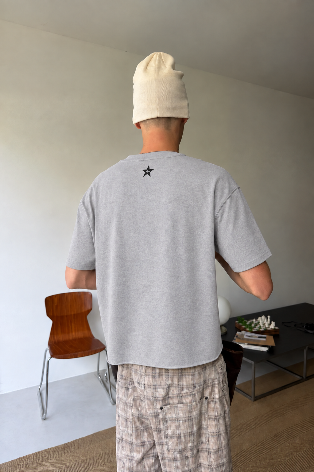 Perfectly Cropped Ash Grey T-shirt - Heavy 250 GSM Cotton