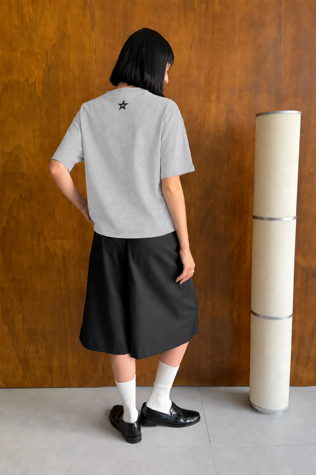 Perfectly Cropped Ash Grey T-shirt - Heavy 250 GSM Cotton