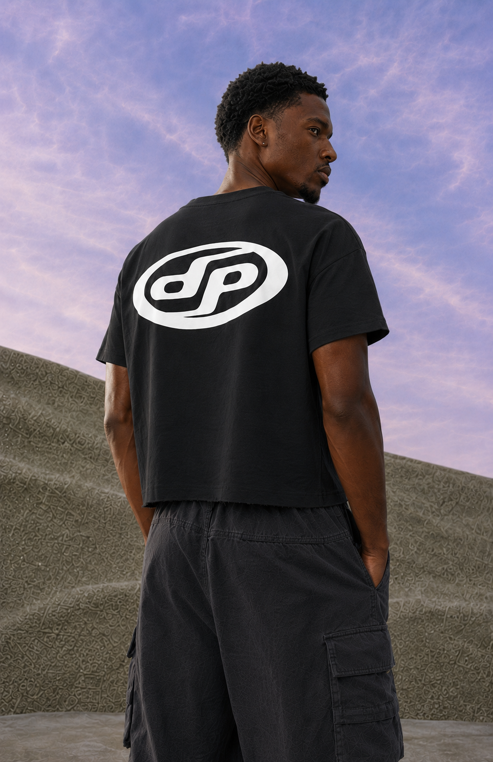 Black Basic Cropped T-shirt