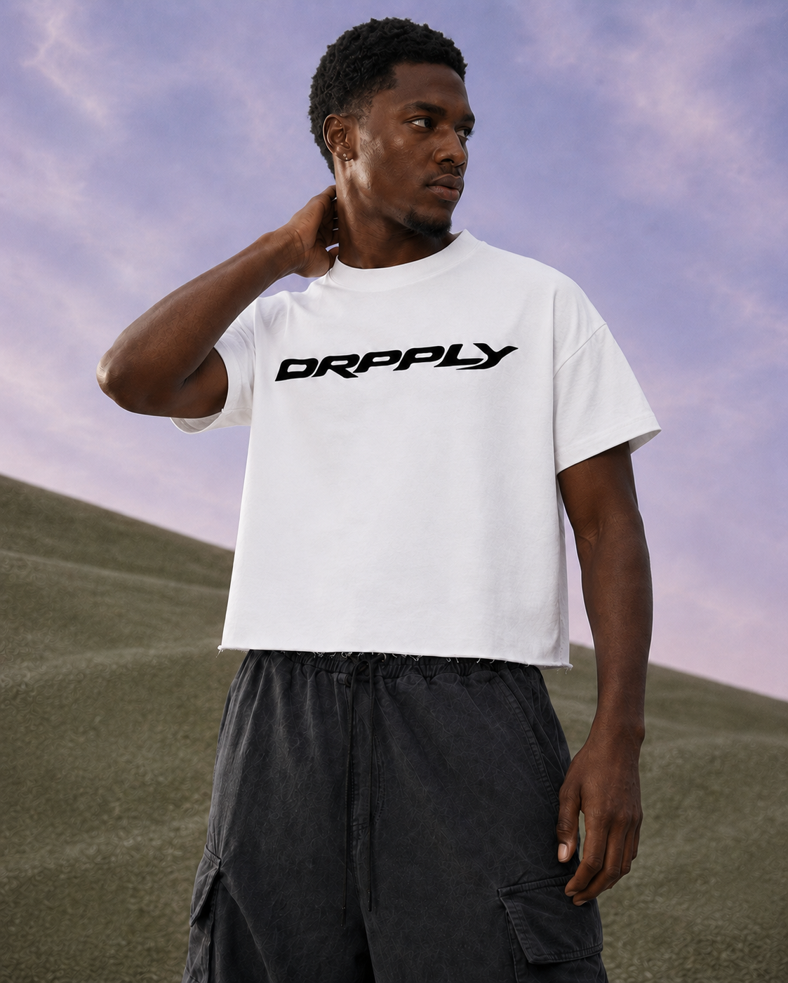 White Basic Cropped T-shirt