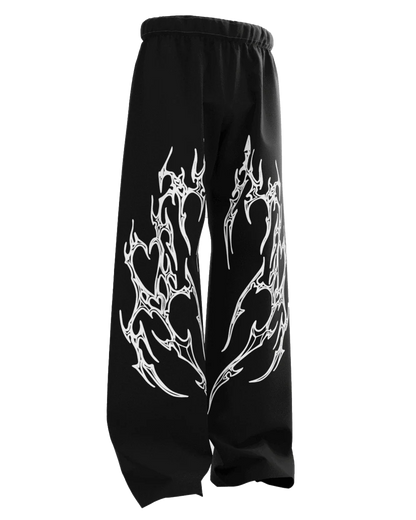 Black Straight Fit Baggy Pants