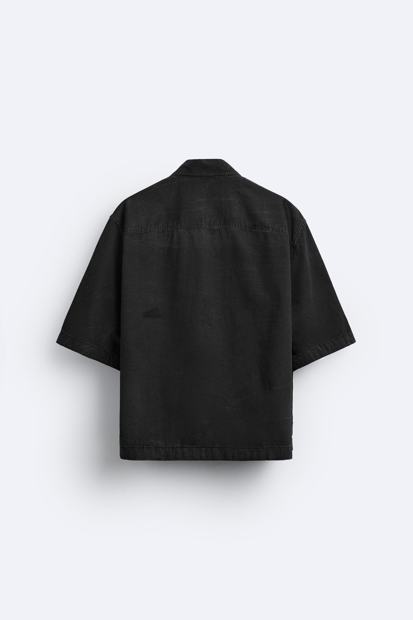 FADED BLACK EMBROIDERED SHIRT