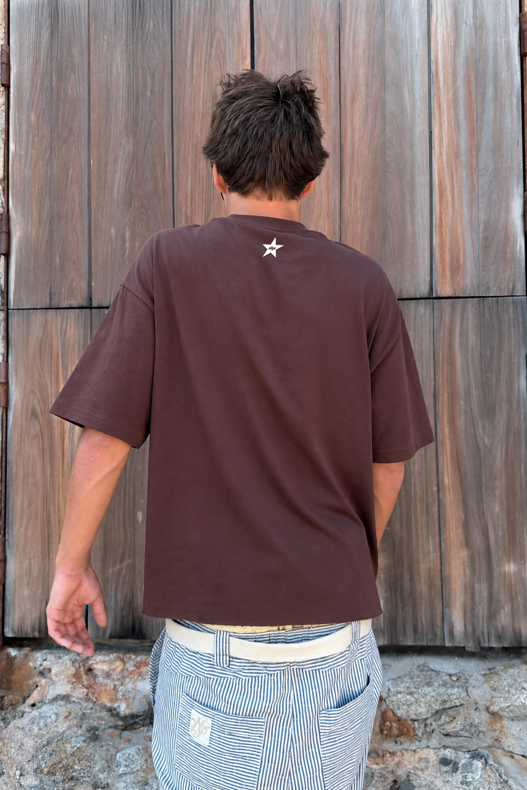 Perfectly Cropped Brown T-shirt - Heavy 250 GSM Cotton
