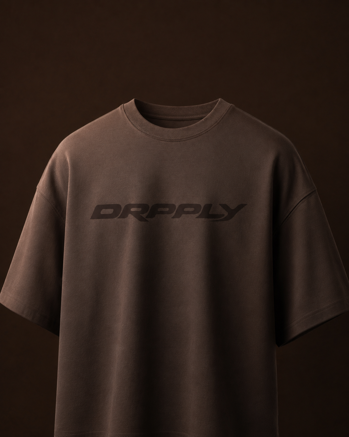 Brown Black Cropped T-shirt