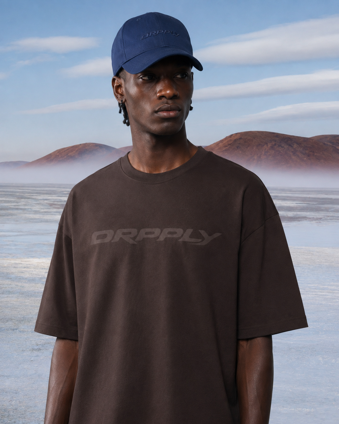 Brown Black Cropped T-shirt