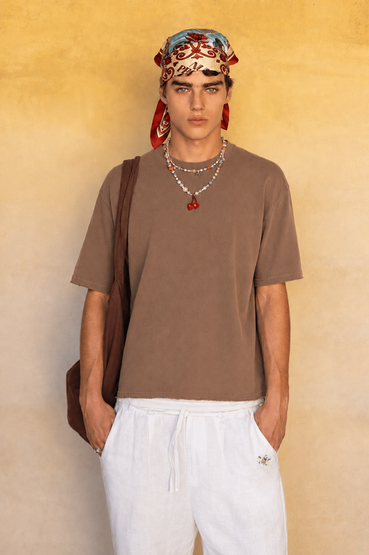 DRPPLY Brown Boxy Fit T-shirt