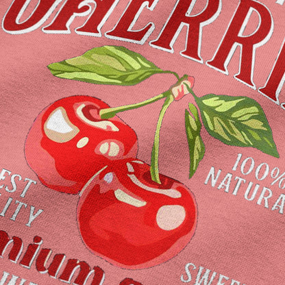 Oversized Cherries T-shirt - Heavy 250 GSM Cotton
