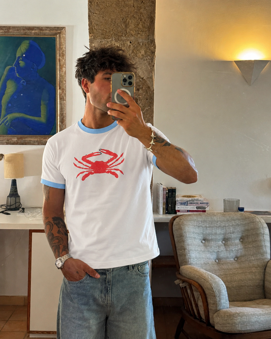 Coral Crab Ringer Tee