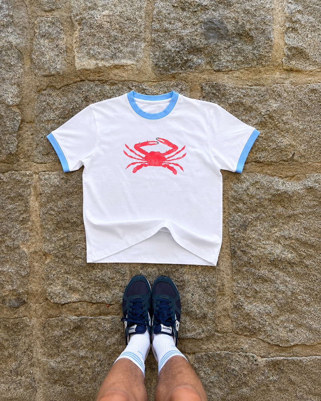 Coral Crab Ringer Tee