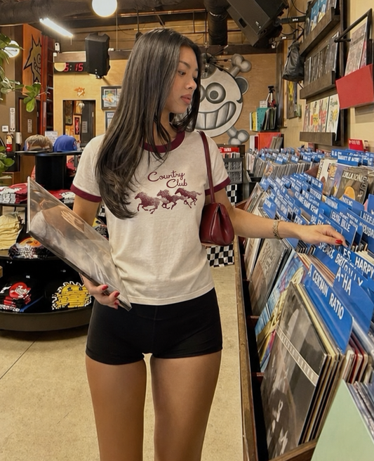 Country Club Women's Ringer Tee