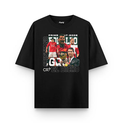 Oversized Black CR7 Prime Era T-shirt