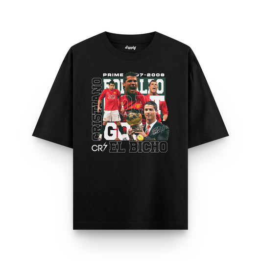 Oversized Black CR7 Prime Era T-shirt