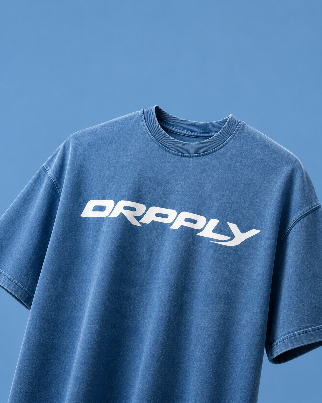 Denim Wash Basic Cropped T-shirt