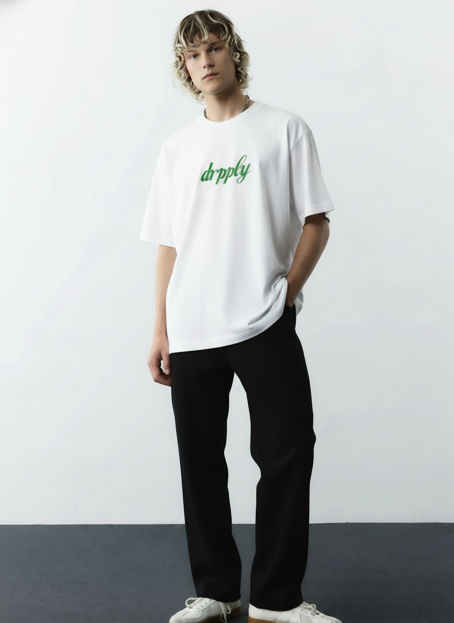 Oversized White Statement T-shirt - Heavy 250 GSM Cotton