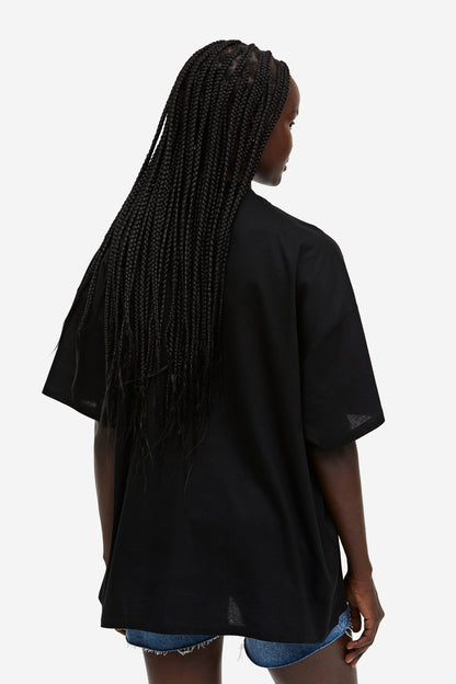 Oversized Black F1 On The Edge T-shirt - Heavy 250 GSM Cotton