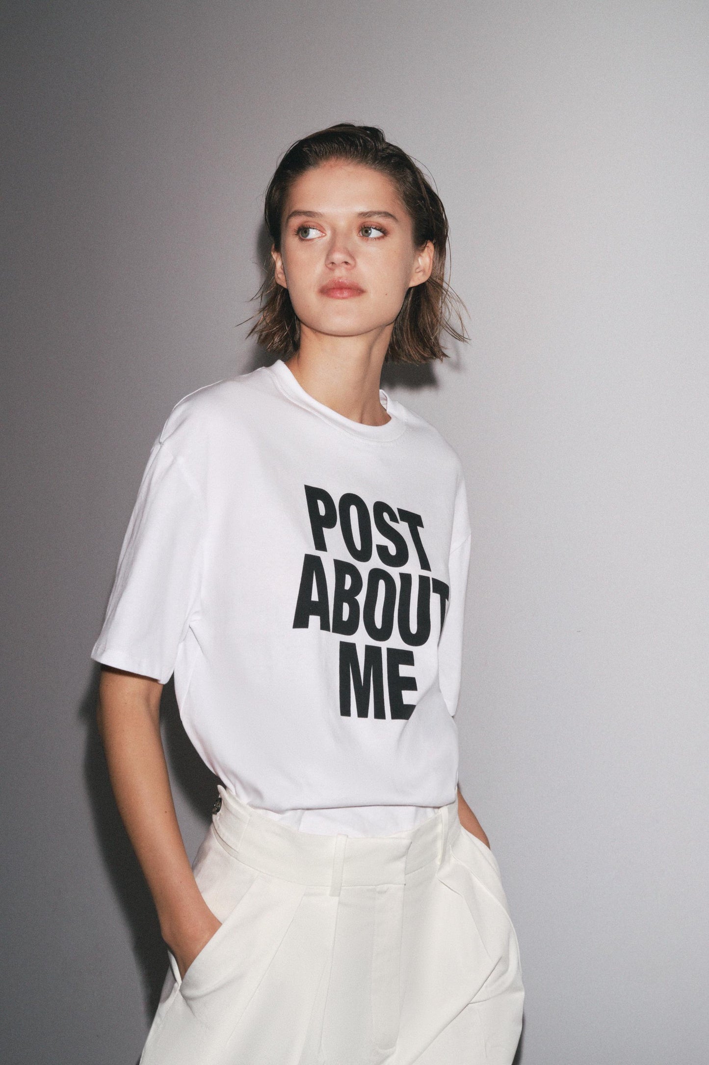 Women Oversized Text T-shirt
