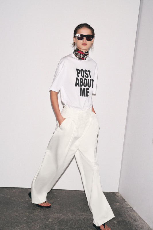 Women Oversized Text T-shirt