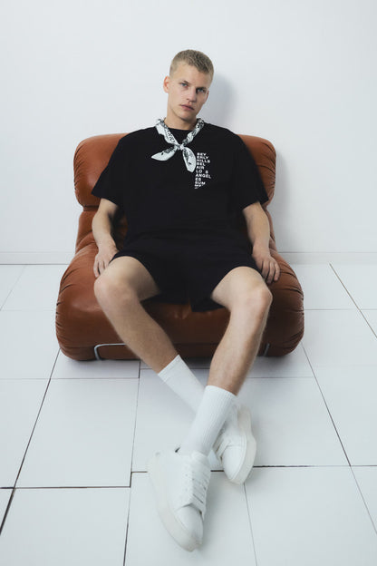 Oversized Black Beverly Hills LA Summer T-shirt - Heavy 250 GSM Cotton