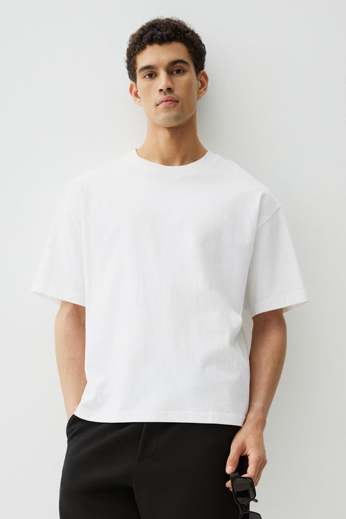 Men's Oversized White T-shirt - Heavy 250 GSM Cotton