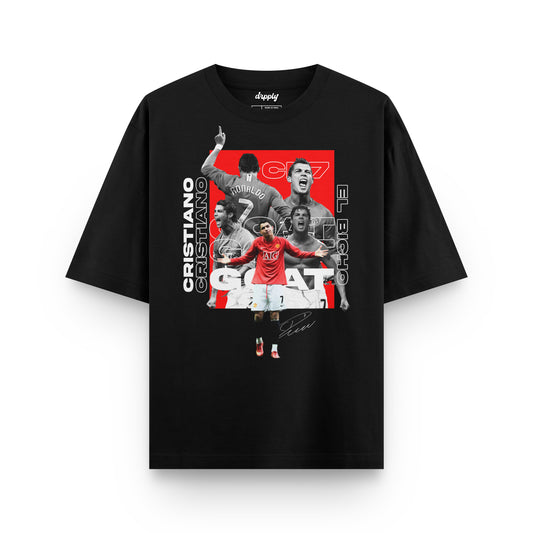 Oversized Black CR7 El Bicho T-shirt