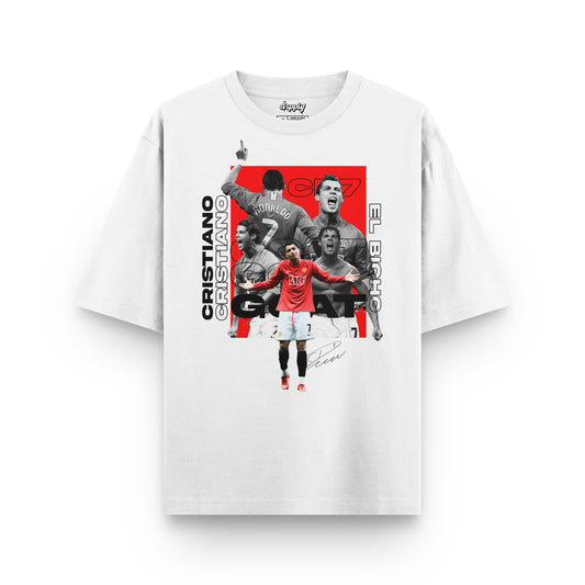Oversized White CR7 El Bicho T-shirt