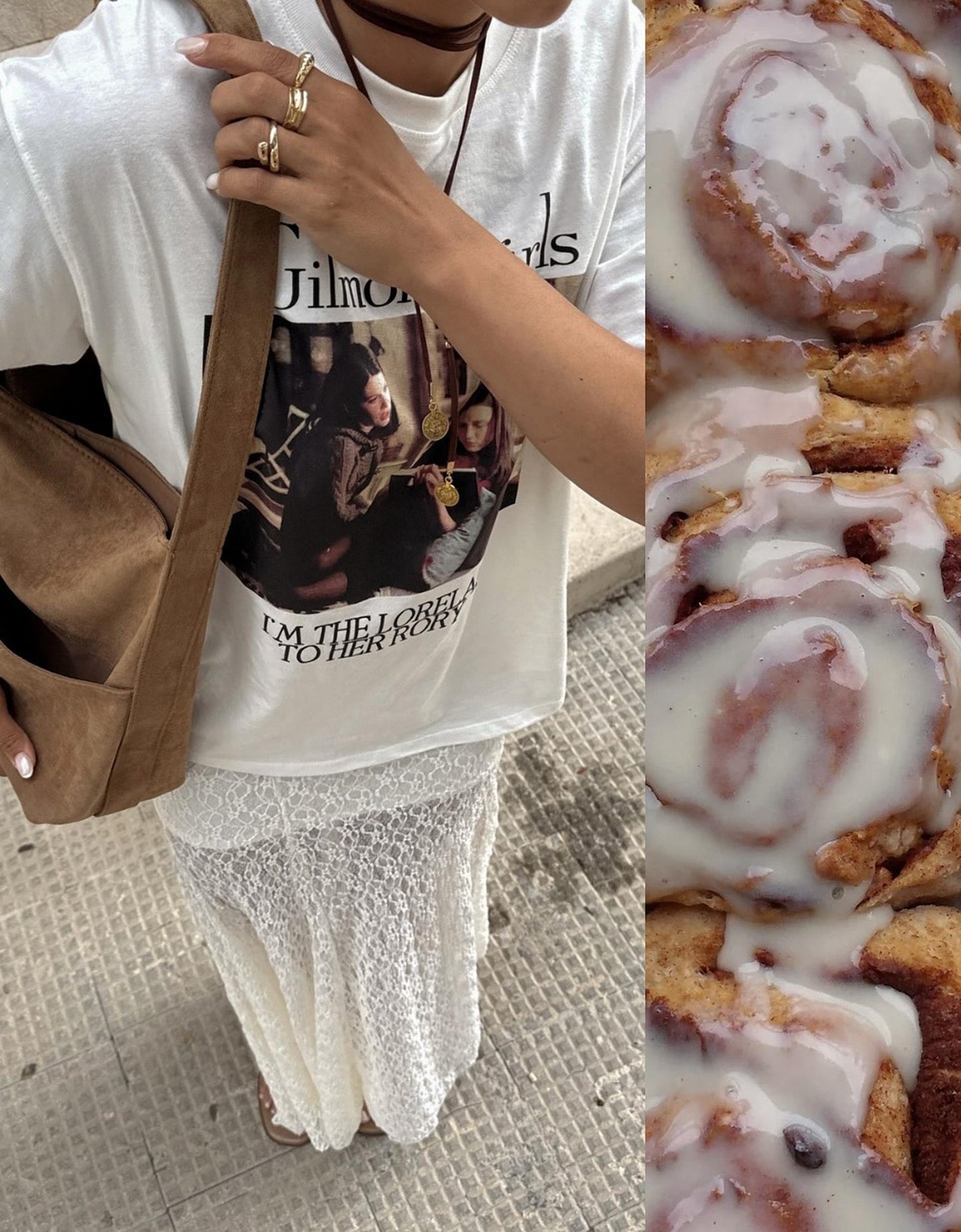 Oversized Gilmore Girls White T-shirt