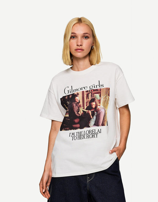 Oversized Gilmore Girls White T-shirt
